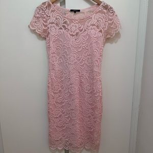 Pink lace dress